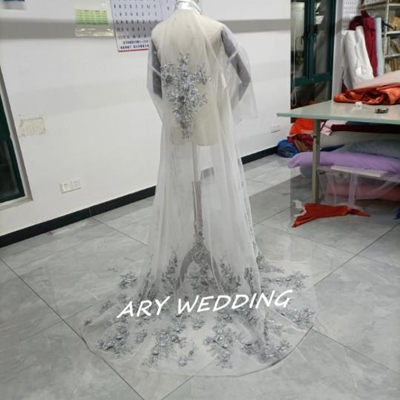 高品質！チュール打掛　着物　オーバードレス　レース羽織　ウエディングドレス　お色直し うす衣 花嫁和装 色打掛 XL ドレス