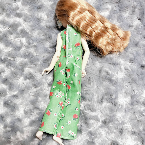リカちゃん服  小花柄オールインワン リカちゃん服 小花柄オールインワン