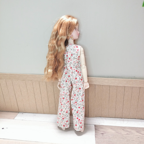 リカちゃん服  小花柄オールインワン リカちゃん服 花柄オールインワン リカちゃん服 花柄オールインワン
