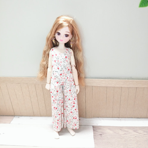 リカちゃん服 花柄オールインワン