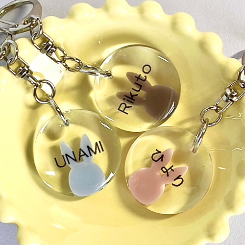うさぎさんのネームタグキーホルダー その他アクセサリー Unami 