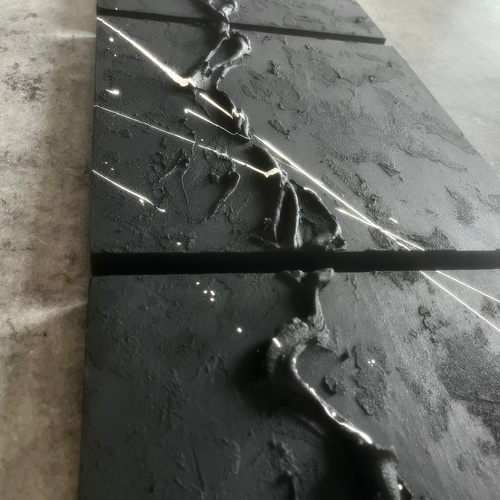 黒　絵画　テクスチャーアート　現代アート　アートパネル　インテリア　壁掛け　10 a-301_1.jpg