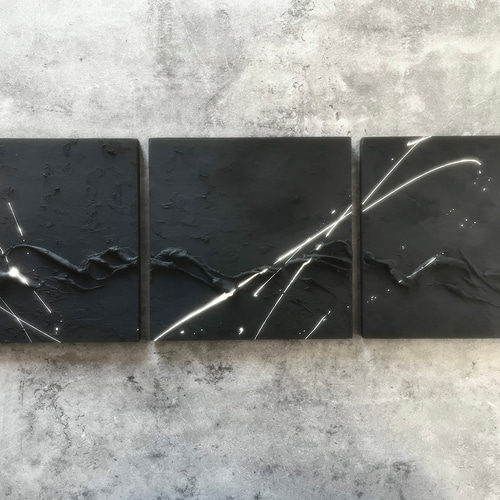 黒　テクスチャーアート　現代アート　アートパネル　絵画　インテリア　和モダン　壁 黒 テクスチャーアート 現代アート アートパネル 絵画