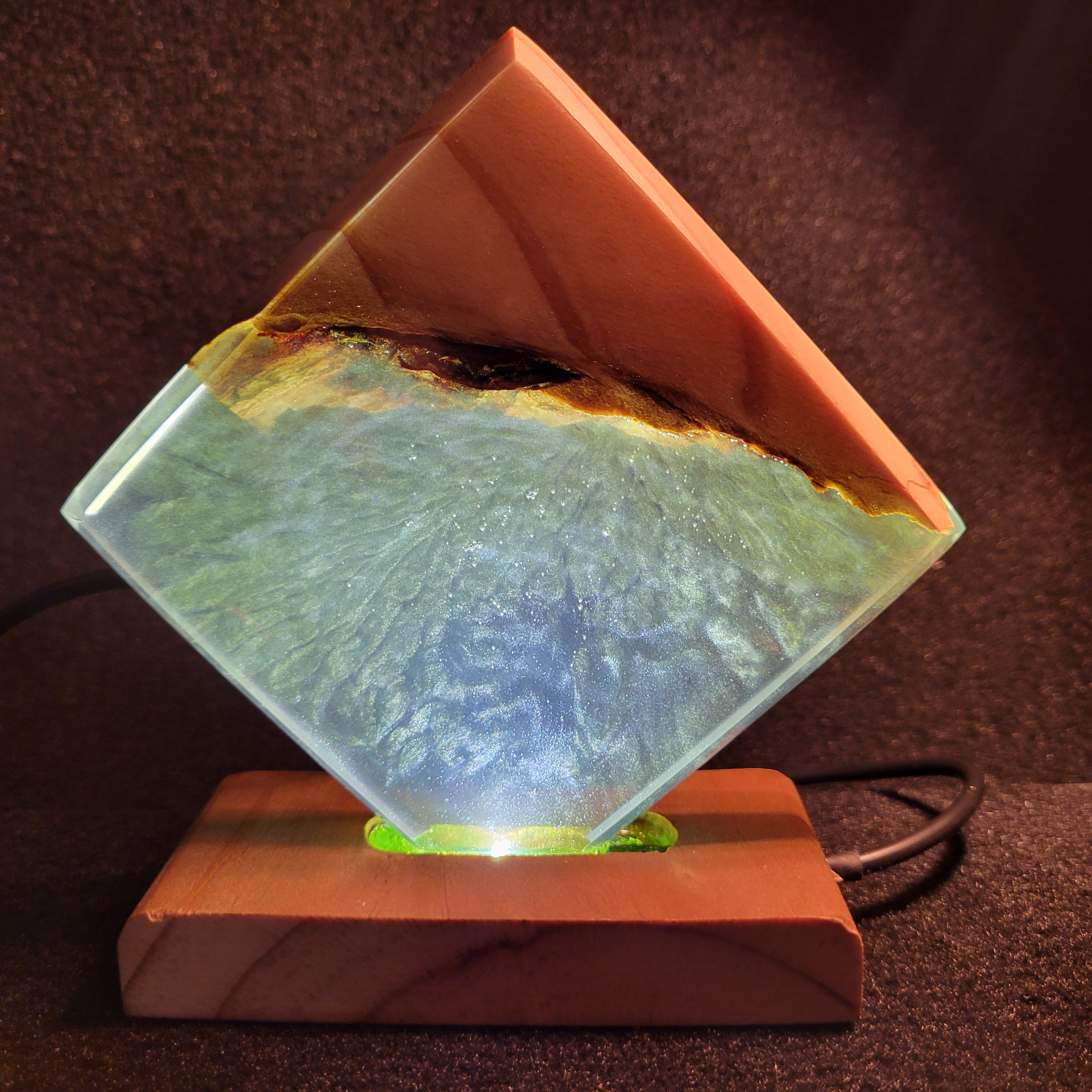 ウッドレジンナイトランプ №11 9,000円