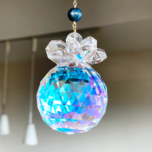 サンキャッチャー「バイオレットのビーズのお花♡」 サンキャッチャー「バイオレットのビーズのお花♡」