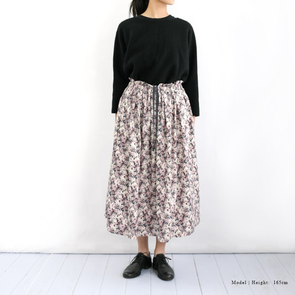 リバティ＜ROMAN ROSEローマンローズ ＞コーデュロイ ロングスカート＜BRUNA-COR-RR-PRP＞ Rose