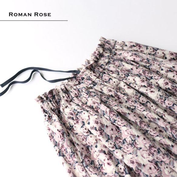 リバティ＜ROMAN ROSEローマンローズ ＞コーデュロイ ロングスカート＜BRUNA-COR-RR-PRP＞ Rose