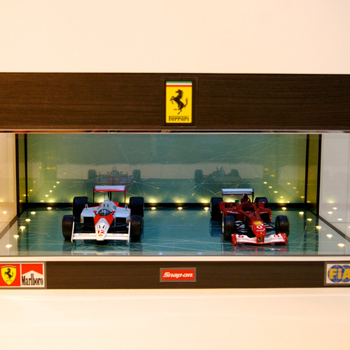 モネ1/18展示可・W&B・ディスプレーBOX/LED40灯・ネオジオラマ 1/18、2台展示可・Mターコイズ・ディスプレーBOX /LED40灯・ネオ