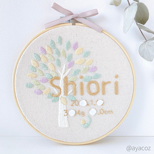 ≪セミオーダーで叶える ちょっぴり贅沢な手刺繍バースボード≫北欧