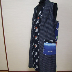 絣リメイク ベスト長め 書生絣 古布 - メルカリ