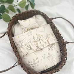 選べるクーファン♡お人形用クーファン♡ベージュチェック おもちゃ