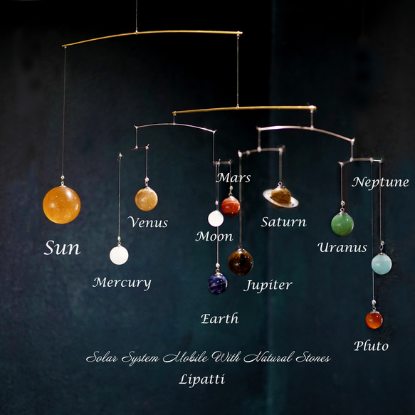 ☆天然石による太陽系の惑星モビール モビール Lipatti 通販