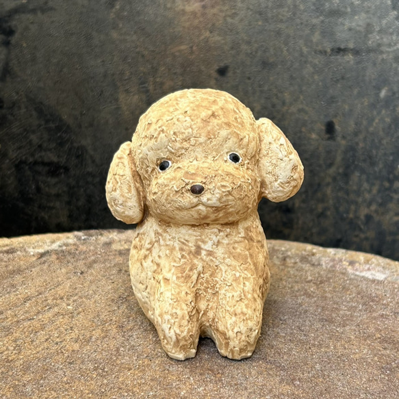 玩具貴賓犬（紅）O-406-1 陶瓷/玩具貴賓犬/玩具賓客狗 第1張的照片