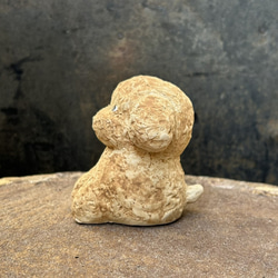 トイプードル　(レッド）　O-406-1　　陶製　/toy poodle/玩具貴賓犬 4枚目の画像