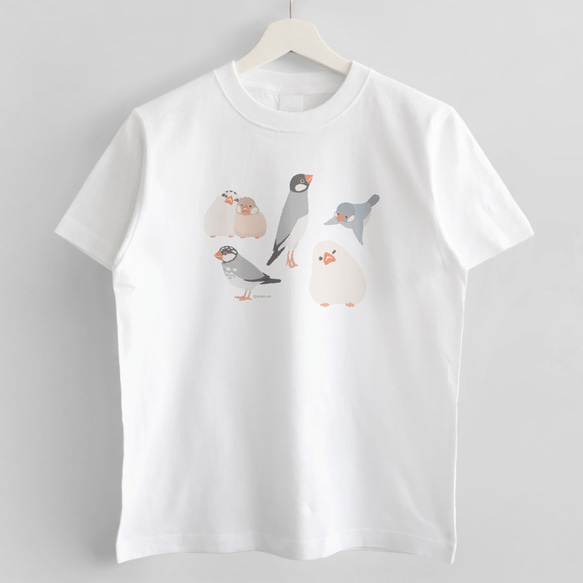 Tシャツ（Simple / 文鳥） 2枚目の画像