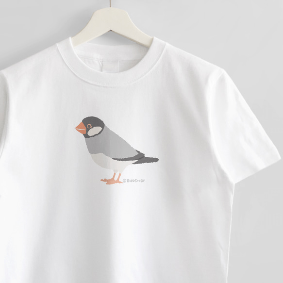 Tシャツ（Simple / 文鳥 / ノーマル） 1枚目の画像