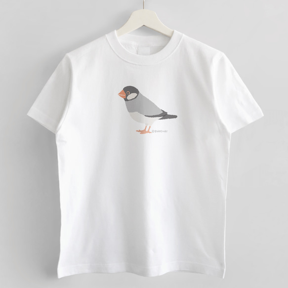 Tシャツ（Simple / 文鳥 / ノーマル） 2枚目の画像