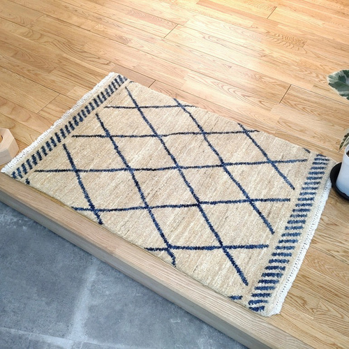 夏祭り50％OFF】通年18℃ オールシーズン手織りラグ ガゼニギャッベ