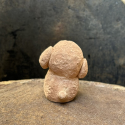 トイプードル　(アプリコット）　O-406-2　　陶製　/toy poodle/玩具貴賓犬 3枚目の画像
