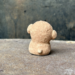 トイプードル　子(アプリコット）　O-407-2　　陶製　/toy poodle/玩具貴賓犬/Hund 3枚目の画像