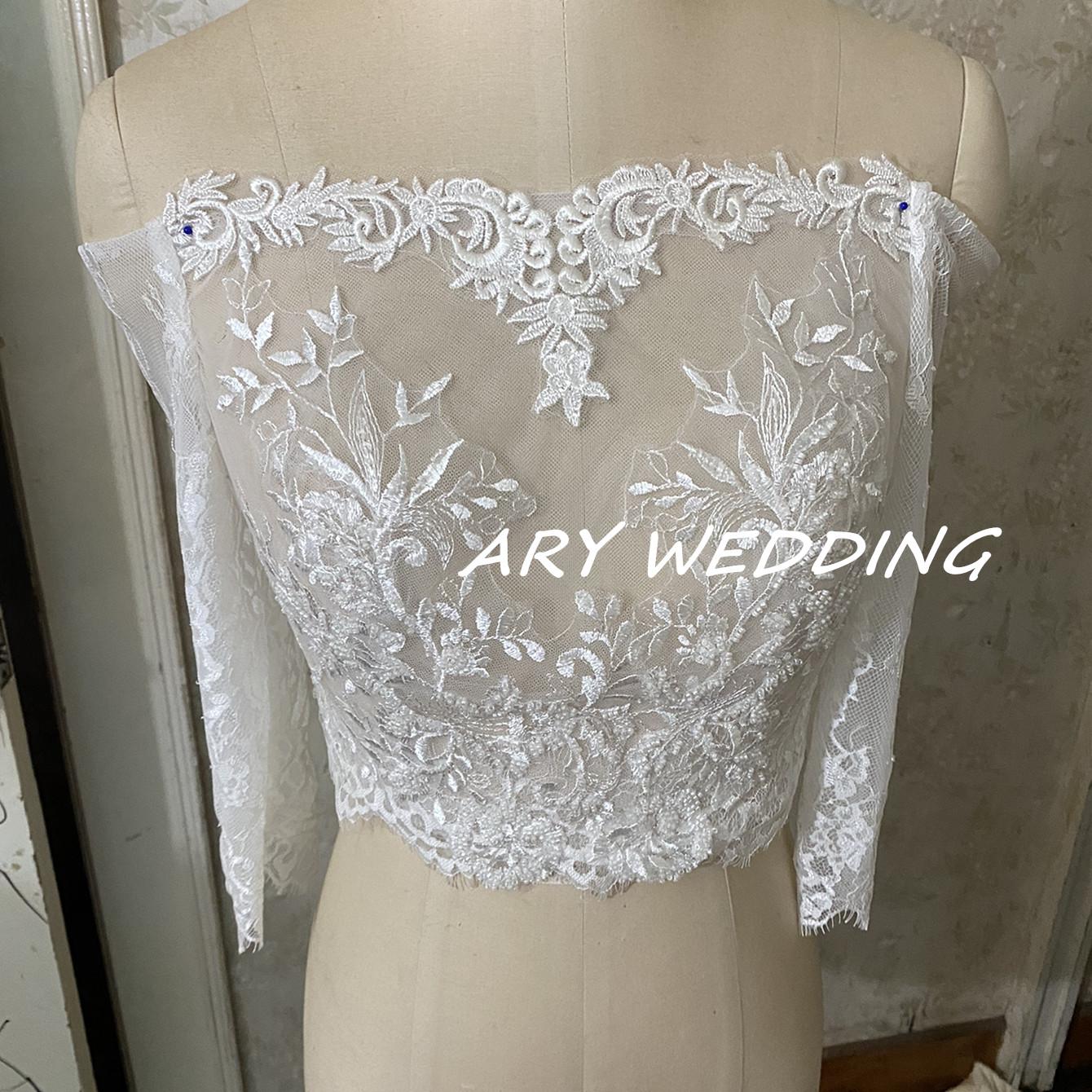 フランス風 ウエディングドレス オフショル ボレロ オフホワイト  花嫁/ブライズメイド/結婚式/披露宴