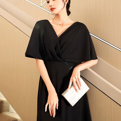 カラードレス 9号11号 黒 ブラック ワンピースドレス ウェディング  