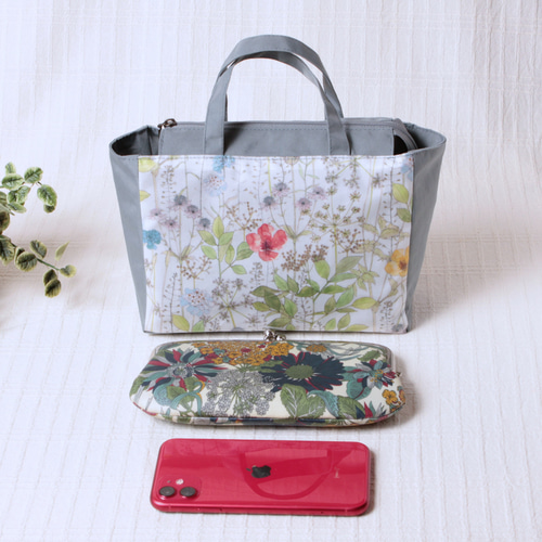 バッグインバッグ 【ブルーネイビー】 リバティ・ラミネート 撥水