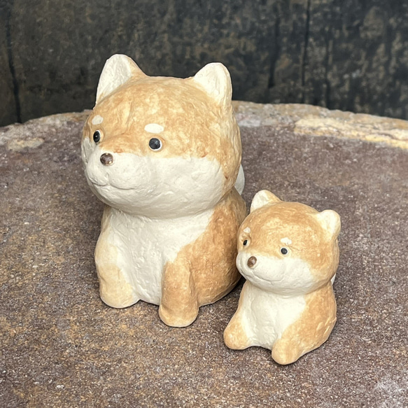 柴犬　(赤）　O-408-1　　陶製　/Shiba Inu/柴犬/Hund 8枚目の画像