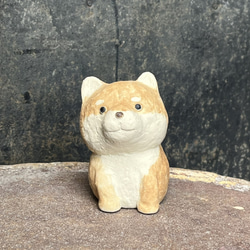 柴犬　(赤）　O-408-1　　陶製　/Shiba Inu/柴犬/Hund 1枚目の画像