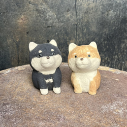 柴犬　(黒）　O-408-2　　陶製　/Shiba Inu/柴犬 8枚目の画像