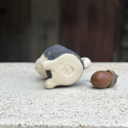 柴犬　子(黒）　O-409-2　　陶製　/Shiba Inu/柴犬/Hund 5枚目の画像
