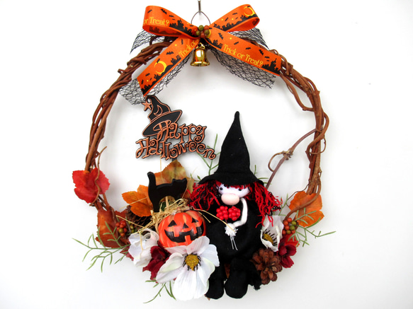 ハロウィンリース飾り 大23-21 リース kisetukazari2 通販 16672843