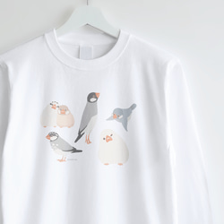 長袖Tシャツ（Simple / 文鳥） 1枚目の画像