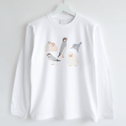 長袖Tシャツ（Simple / 文鳥） 2枚目の画像