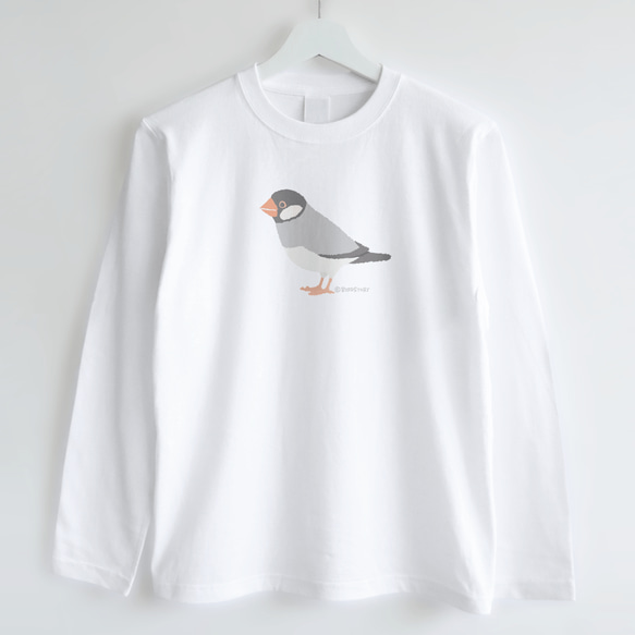 長袖Tシャツ（Simple / 文鳥 / ノーマル） 2枚目の画像