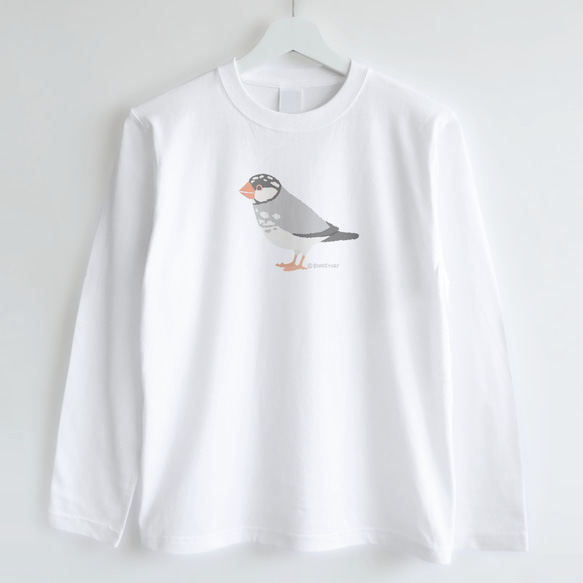 長袖Tシャツ（Simple / 文鳥 / 桜） 2枚目の画像