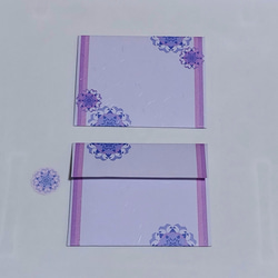 紫系３６【和紙】～レターセット１点＋便箋追加～ 4枚目の画像