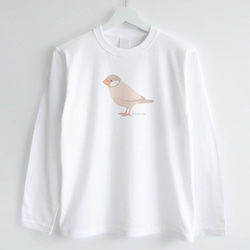 長袖Tシャツ（Simple / 文鳥 / シナモン） 2枚目の画像