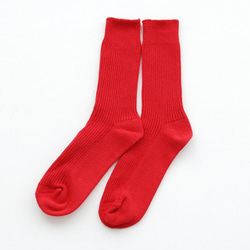 【2足セット】 選べる6色 細リブ編み靴下 リサイクルコットン ソックス 天然素材 23-25cm 4枚目の画像