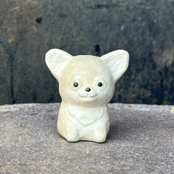 吉娃娃小孩（奶油色）O-411-2 陶瓷/奇瓦瓦/加州 第1張的照片