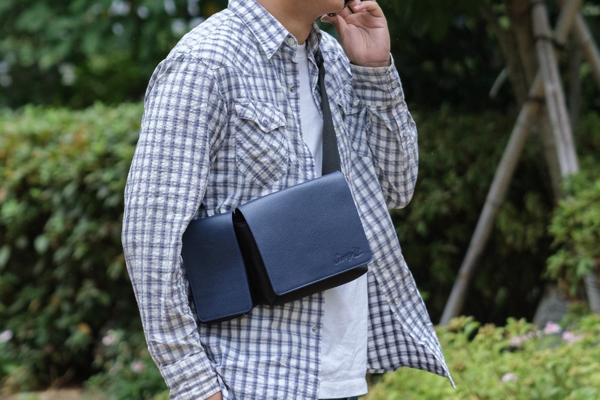 270gの超軽量！Body&Hipbag（ナイロン×牛革コンビ）レッド