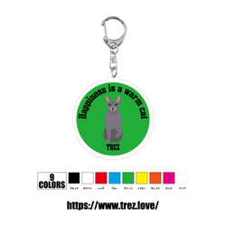 全9色 名前入り ロシアンブルー アクリル 迷子札 ネームタグ キーホルダー 1枚目の画像