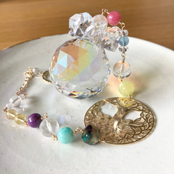 クリア&リセット♡キラキラ輝く天然石＆Swarovskiとフロストのサン