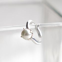 <Herz> Pearl Earcuff -White-/ SV925 ≪送料無料≫ 4枚目の画像