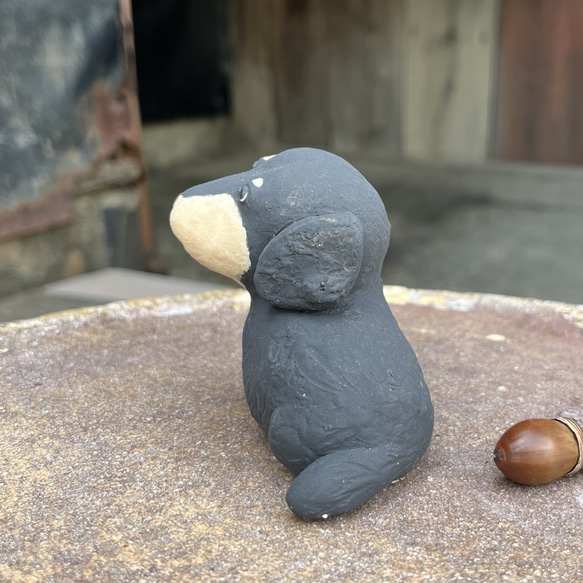 迷你臘腸犬（黑褐色）O-412-2 陶瓷/迷你臘腸犬/流浪狗 第4張的照片