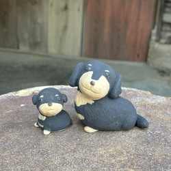 迷你臘腸犬（黑褐色）O-413-2 陶瓷/迷你臘腸犬/流浪狗 第7張的照片