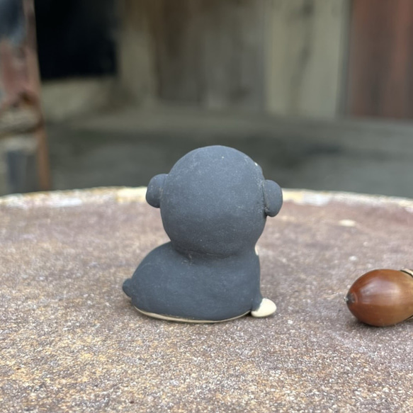 迷你臘腸犬（黑褐色）O-413-2 陶瓷/迷你臘腸犬/流浪狗 第3張的照片