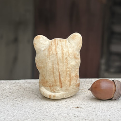 おすわりねこ　子(茶トラ）　O-415-1　　陶製　/cat/貓 3枚目の画像