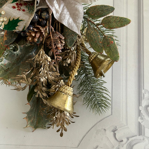 クリスマススワッグ” 花材は全てアーティフィシャルフラワー(造花) お