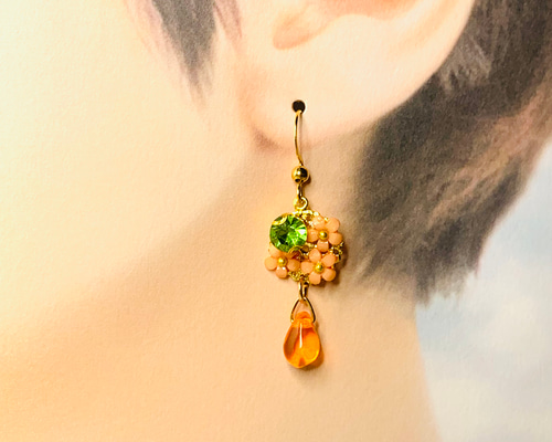 shishikui ピアス　オレンジ shishikui ピアス オレンジ